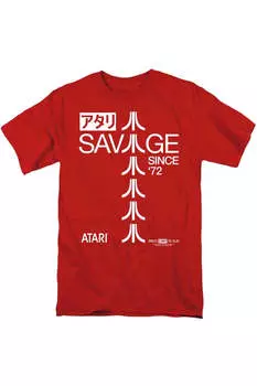 Футболка Atari Savage 72 с коротким рукавом для взрослых Gildan, красный