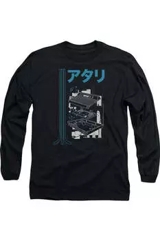 Футболка Atari Schematic с длинным рукавом для взрослых Gildan, черный