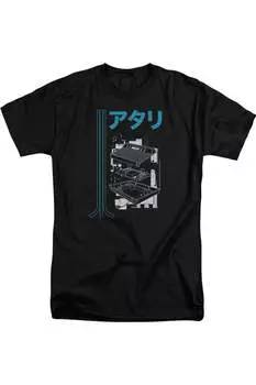 Футболка Atari Schematic с коротким рукавом для взрослых Gildan, черный