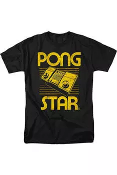 Футболка Atari Star с коротким рукавом для взрослых Gildan, черный