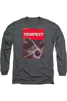 Футболка Atari Tempest Box Art с длинным рукавом для взрослых Gildan, цвет charcoal