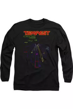 Футболка Atari Tempest Screen с длинным рукавом для взрослых Gildan, черный