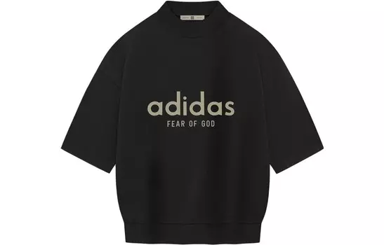 Футболка Athletics Heavy Jersey 3/4 Mock Tee, черная Fear Of God, черный
