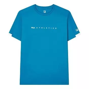 Футболка athletics round neck pullover casual sports short sleeve blue Fila, синий