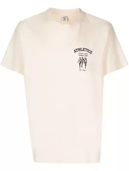 Футболка Athletics с логотипом Sporty & Rich, бежевый