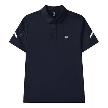 Футболка athletics series athleisure casual sports short sleeve polo royal blue Fila, синий