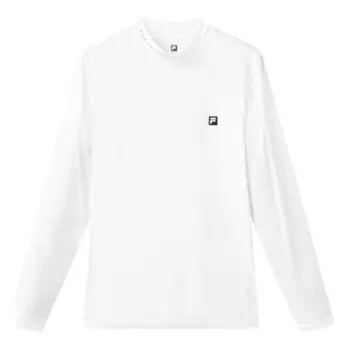 Футболка athletics series slim fit round neck gym long sleeves white Fila, белый