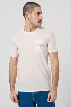 Футболка Austin с пришитым карманом Mustang, белый