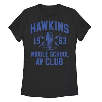 Футболка AV Club средней школы Hawkins «Очень странные дела» для юниоров Licensed Character