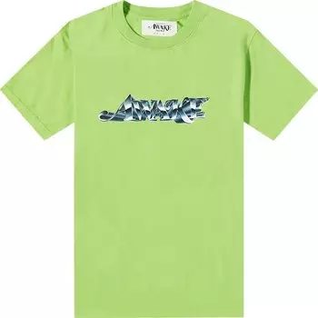 Футболка Awake NY Chrome Logo T-Shirt 'Lime Green', зеленый