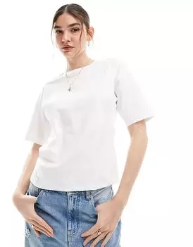 Футболка Aware приталенная с широкими рукавами белого цвета Vero Moda