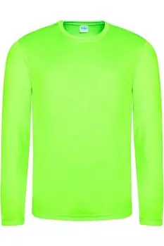 Футболка AWDis Cool с длинными рукавами, зеленый
