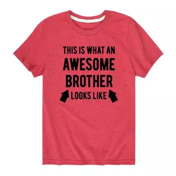 Футболка Awesome Brother с рисунком для мальчиков 8–20 лет Licensed Character, красный