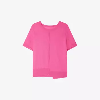 Футболка azul свободного кроя с круглым вырезом из мериносовой шерсти Soeur, цвет rose