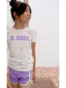 Футболка B.Nosy, цвет creme/flieder