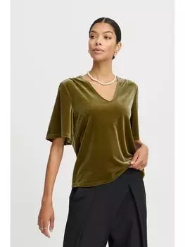 Футболка b.young T-Shirt BYPERLINA V TOP - 20815930 elegantes T-Shirt, цвет Samt-Optik in