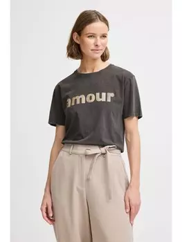 Футболка b.young T-Shirt BYSOLKO TEXT TSHIRT - 20816366 modisches T-Shirt, коричневый