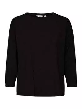 Футболка b.young T-Shirt lockere Passform 3/4-rmel gestricktes Design, черный