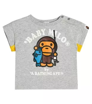 Футболка baby milo из хлопкового джерси Bape Kids, белый