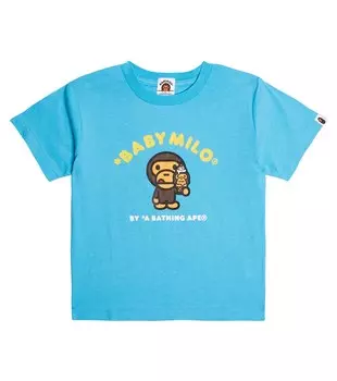 Футболка Baby Milo из хлопкового джерси BAPE, синий