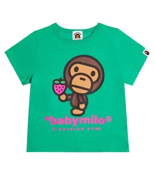 Футболка Baby Milo из смесового хлопкового джерси BAPE, зеленый