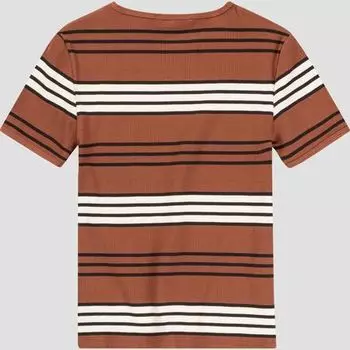 Футболка Baby Rib женская Rolla's, цвет Chestnut Stripe