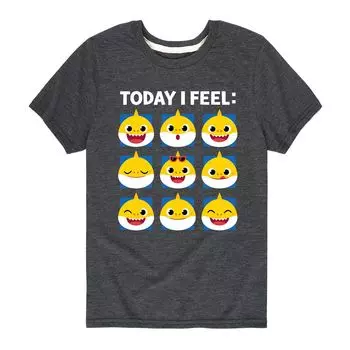 Футболка Baby Shark Today I Feel для мальчиков 8–20 лет с рисунком Licensed Character, серый