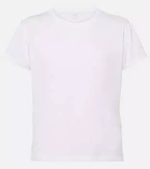 Футболка baby tee из хлопкового джерси Frame, белый