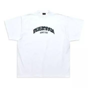 Футболка back flip t-shirt oversized white black' Balenciaga, белый