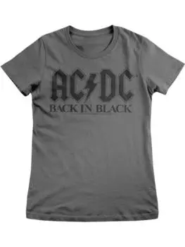 Футболка Back In Black Girly Tee AC/DC, серый