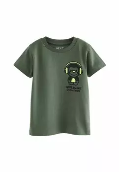 Футболка BACK SHORT SLEEVE Next, зеленый