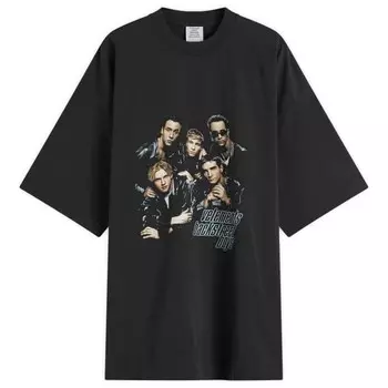 Футболка Backstreetboys большого размера Vetements, черный