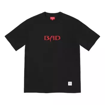 Футболка bad s/s t-shirt 'black red' Supreme, черный
