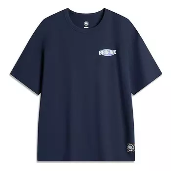 Футболка badfive hoops graphic t-shirt 'navy' Li-Ning, синий