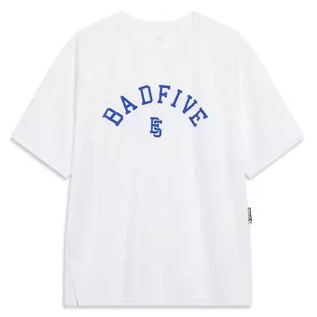 Футболка BADFIVE Logo T-Shirt Li-Ning, цвет Weiss/Blau