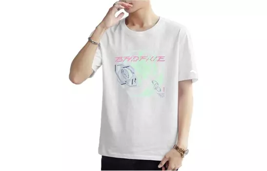 Футболка BADFIVE мужская белая Lining, белый