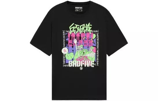 Футболка Badfive мужская черная Lining, черный