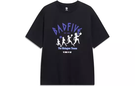 Футболка Badfive мужская черная Lining, черный