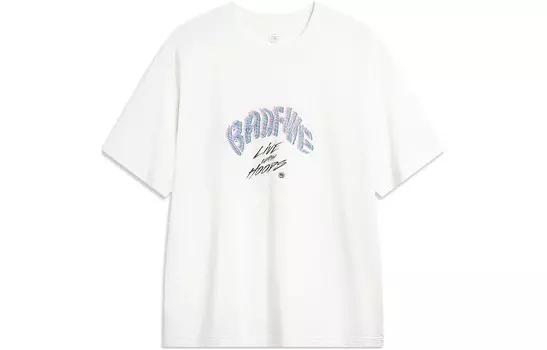 Футболка Badfive мужская молочно-белая Lining, слоновая кость