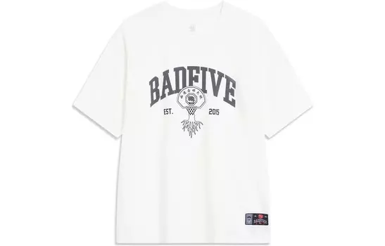 Футболка Badfive мужская молочно-белая Lining, слоновая кость