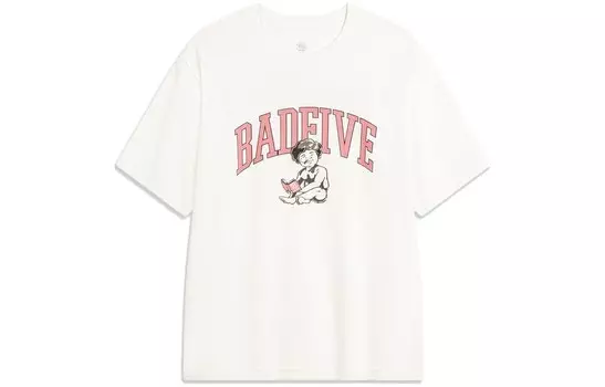 Футболка Badfive мужская молочно-белая Lining, слоновая кость