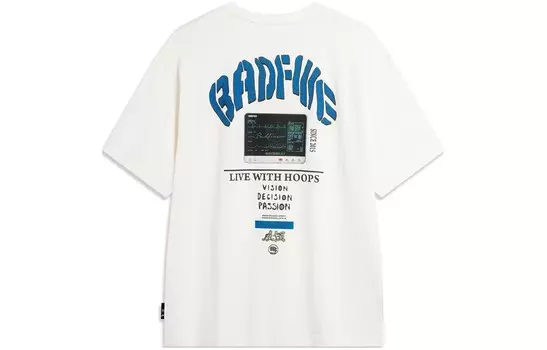 Футболка Badfive мужская молочно-белая Lining, слоновая кость