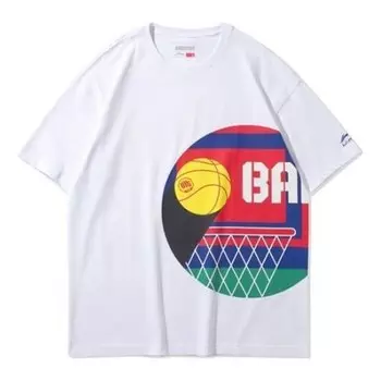 Футболка badfive свободные с коротким рукавом Li-Ning, белый