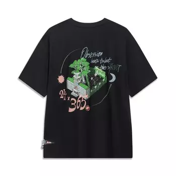Футболка Badfive унисекс черная Lining, черный
