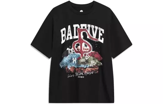 Футболка Badfive унисекс черная Lining, черный
