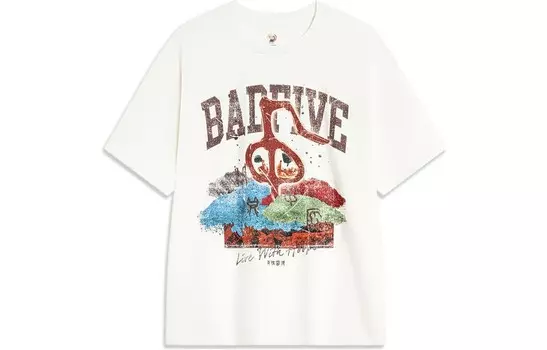 Футболка Badfive унисекс, цвет белый Lining, кремовый
