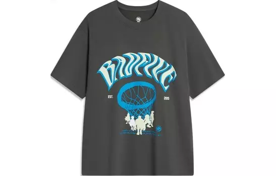 Футболка Badfive унисекс обсидианово-серая Lining, серый