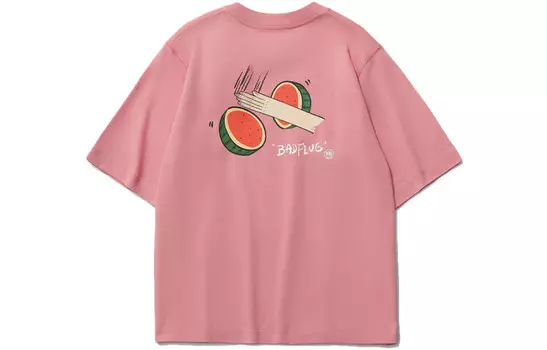 Футболка BADFIVE женская бежевая/розовая Lining