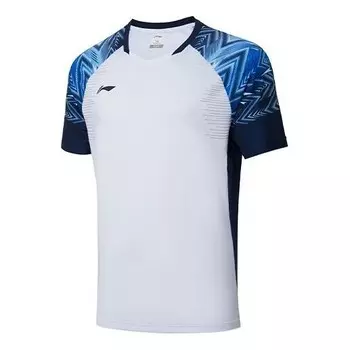 Футболка бадминтон серия цветные спортивные Футболка Li-Ning, белый