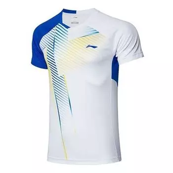 Футболка бадминтон спортивная одежда футболка с коротким рукавом Li-Ning, белый